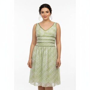 CATO | Green Polka Dot Midi Dress Sz 14